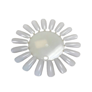 Cre8tion Nail Color Display, 18 Tips Round Nail Display, Natural, 10328